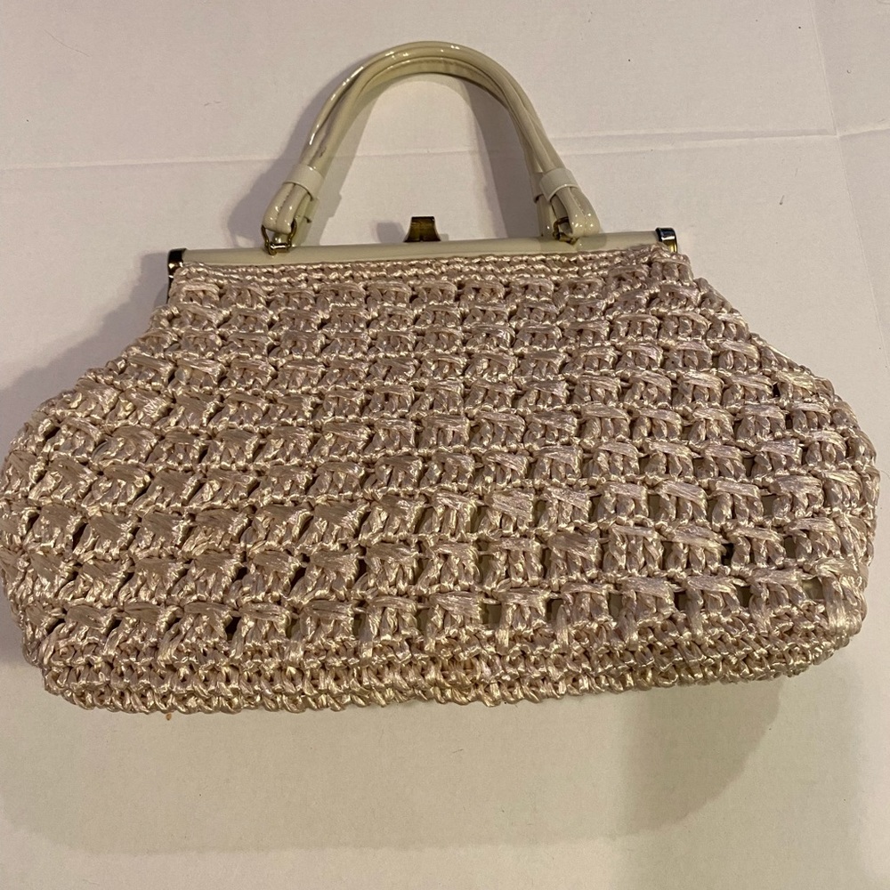 Vintage 50's Woven Japan Raffia Handbag